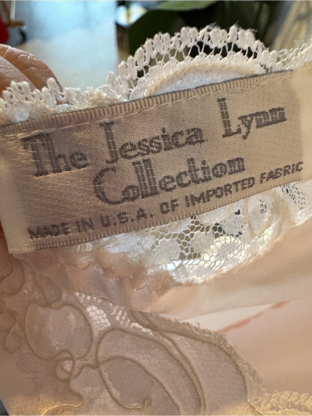 Vintage Bridal The Jessica Lynn Collection Silky Lace-Trim Slip Nightgown - - Picture 10 of 12